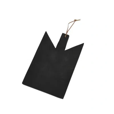 Creative Co-op Mango Wood Cutting Board In Black