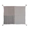 Creative Co-op Patchwork Throw Blanket In Grey