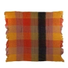 Creative Co-op Patterned Wool Ruffled Throw Blanket In Red,black,yellow