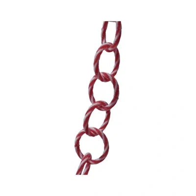 Creative Co-op Plastic Link Garland With Candy Stripes In Red;white