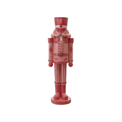 Creative Co-op Resin Nutcracker In Pink:red