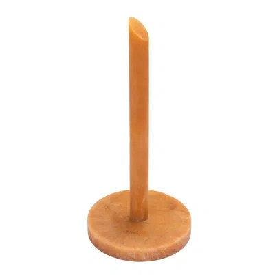 Creative Co-op Round Marbled Resin Paper Towel Holder