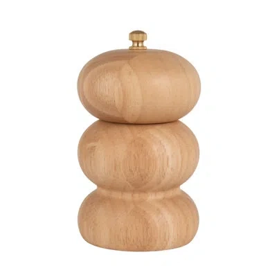 Creative Co-op Rubberwood Salt And Pepper Mill In Natural