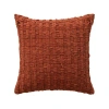 Creative Co-op Rust Chenille Woven Square Pillow In Rust
