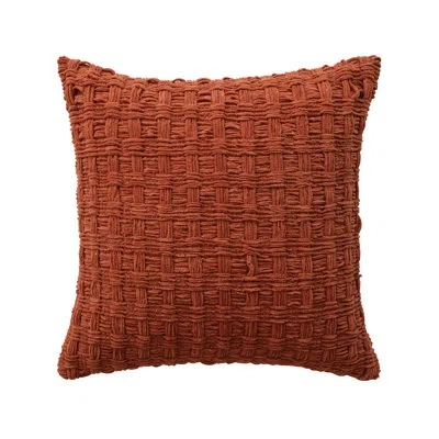 Creative Co-op Rust Chenille Woven Square Pillow