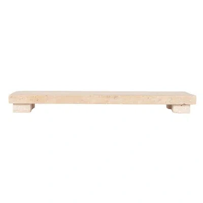 Creative Co-op Scandinavian Travertine Footed Charcuterie Board