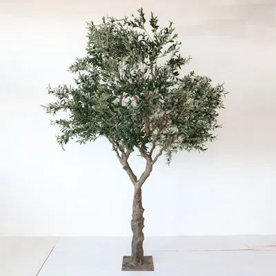 Creative Co-op Sonoma 118" Faux Olive Tree In Green,brown