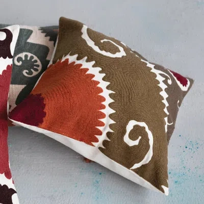 Creative Co-op Square Cotton Pillow Cover & Insert