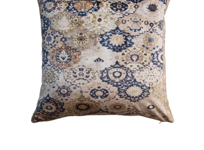 Creative Co-op Square Cotton Velvet Printed Throw Pillow In Multicolor