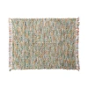 Creative Co-op Throw Blanket In Gray;multi
