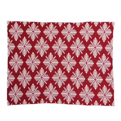 Creative Co-op Throw In White;red