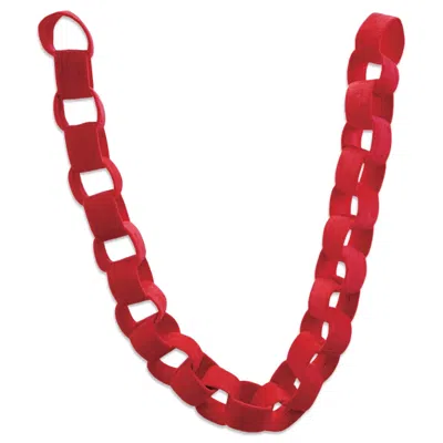 Creative Co-op Velvet Chain Link Garland In Red
