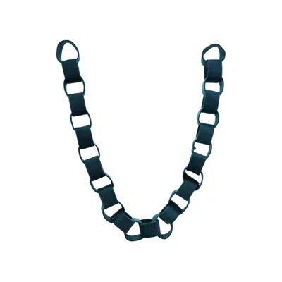Creative Co-op Velvet Chain Link Garland In Teal