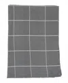 Creative Co-op Woven Cotton Tablecloth With Grid Pattern In Grey In Multi