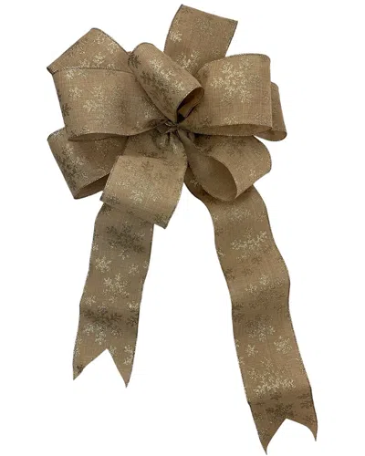 Creative Displays 15in Brown Bow With 20-24in Long Tails & Wired Edges