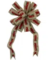 Creative Displays 15in Red Truck Bow With 22-26in Long Tails & Wired Edges In Brown