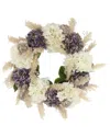 Creative Displays 22in Grapevine Wreath With Hydrangeas In Multi