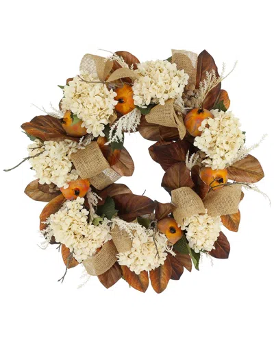 CREATIVE DISPLAYS CREATIVE DISPLAYS 23IN FALL WREATH WITH HYDRANGEAS