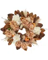 Creative Displays 24 Fall Wreath With Assorted Hydrangeas And Orang