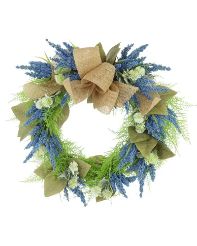 Creative Displays 24'' Modern Farmhouse Wreath Arranged With Heather In Multi