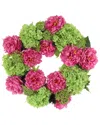 Creative Displays 24in Real-touch Hydrangea Wreath With Peonies & Sedum In Multi