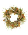Creative Displays 24 Rustic Fall Wreath With Wheat And Orange Lucky In Orange