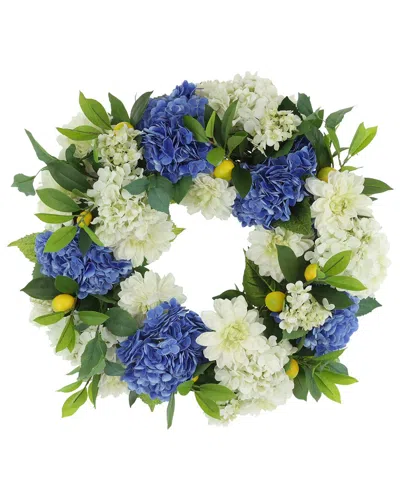 Creative Displays 24in Spring Wreath With Dahlias In Multi