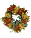 Creative Displays Fall Wreath W/ Hydrangea And Ivy In Red