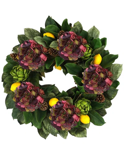 Creative Displays 25in Traditional Fall Wreath With Hydrangeas In Multi