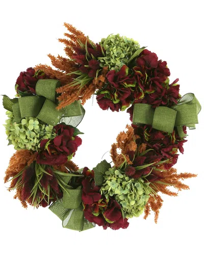 Creative Displays 26 Burgundy Fall Wreath With Hydrangeas And Pampas