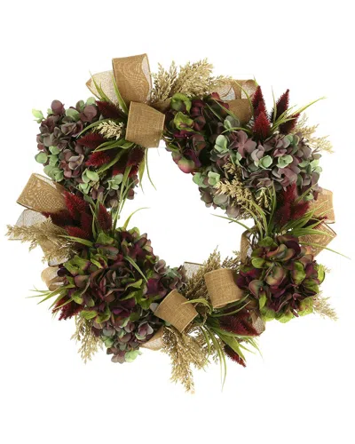 Creative Displays 26 Fall Wreath Ft Purple Hydrangeas With Bows