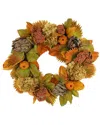 Creative Displays Fall Wreath W/ Hydrangea, Protea And Pumpkins