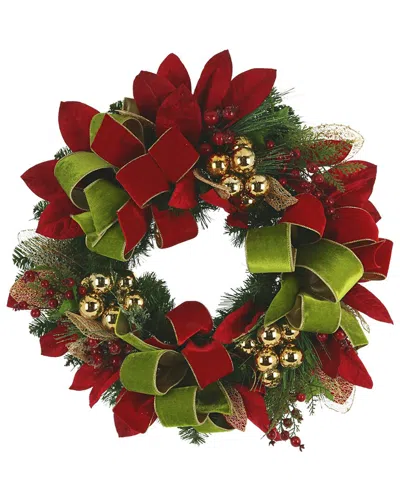 Creative Displays 26in Holiday Wreath With Red Berries In Multi