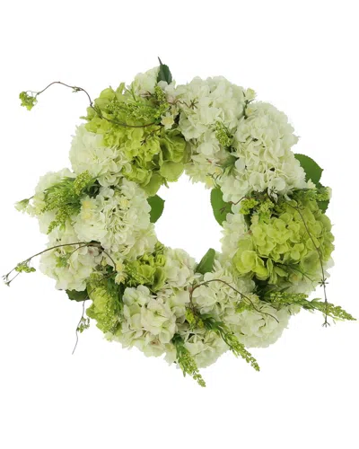 Creative Displays 26in Hydrangea & Heather Wreath In Green