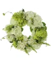 Creative Displays 26in Hydrangea & Heather Wreath In Green
