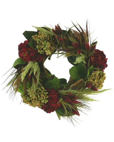 Creative Displays 26'in Traditional Fall Wreath With Hydrangeas In Multi