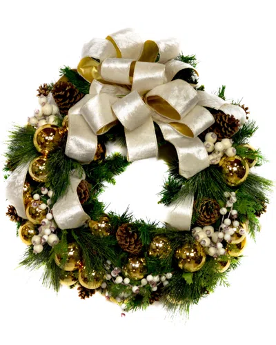 Creative Displays 27in Evergreen Wreath In Multi