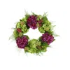 Creative Displays 28" Assorted Hydrangea Wreath With Sedum And Fern Leaves