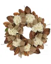 Creative Displays 28 Rustic Fall Wreath With Cream Hydrangeas And B