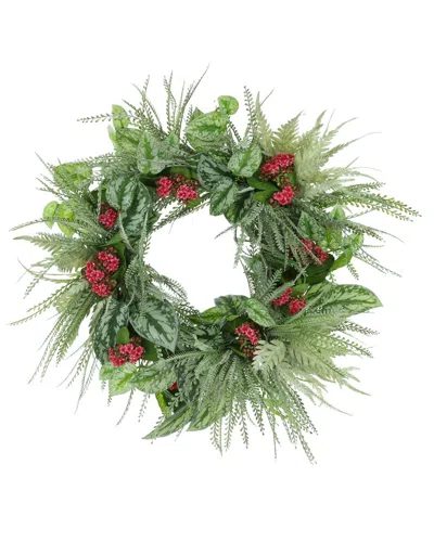 Creative Displays 30'' Everyday Wreath Arranged With Fern And Kalanc In Green