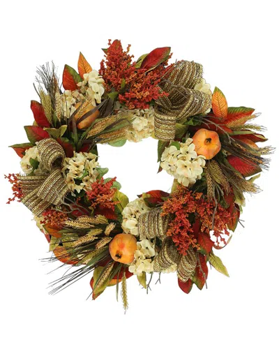 Creative Displays 31in Traditional Fall Wreath Magnolia Leaves In Brown
