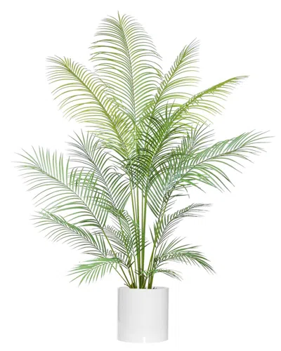 Creative Displays 5.5ft Outdoor Uv-rated Kentia Palm Drop-in Tree With Fiberstone Pot In Green