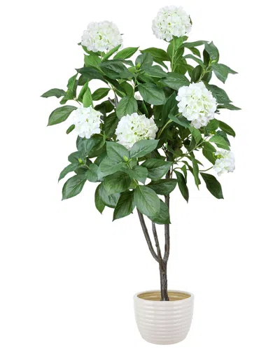 Creative Displays 5ft Hydrangea Drop-in Tree With Ceramic Pot In Green
