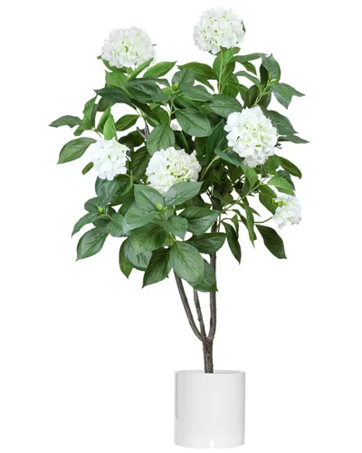 Creative Displays 5ft Hydrangea Drop-in Tree With Fiberstone Pot In Green