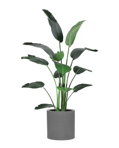 Creative Displays 6ft Bird Of Paradise Tree With Fiberstone Planter In Green