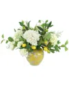 Creative Displays Artificial Lemon & Hydrangea Arrangement In Multi