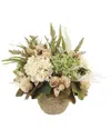 Creative Displays Assorted Hydrangea Fall Arrangement With Cream Dri