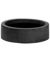 Creative Displays Black Round Fiberstone Planter In Black