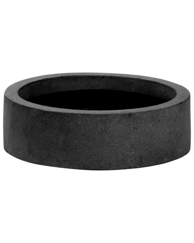 Creative Displays Black Round Fiberstone Planter