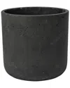 Creative Displays Black Textured Round Fiberstone Pot In Black